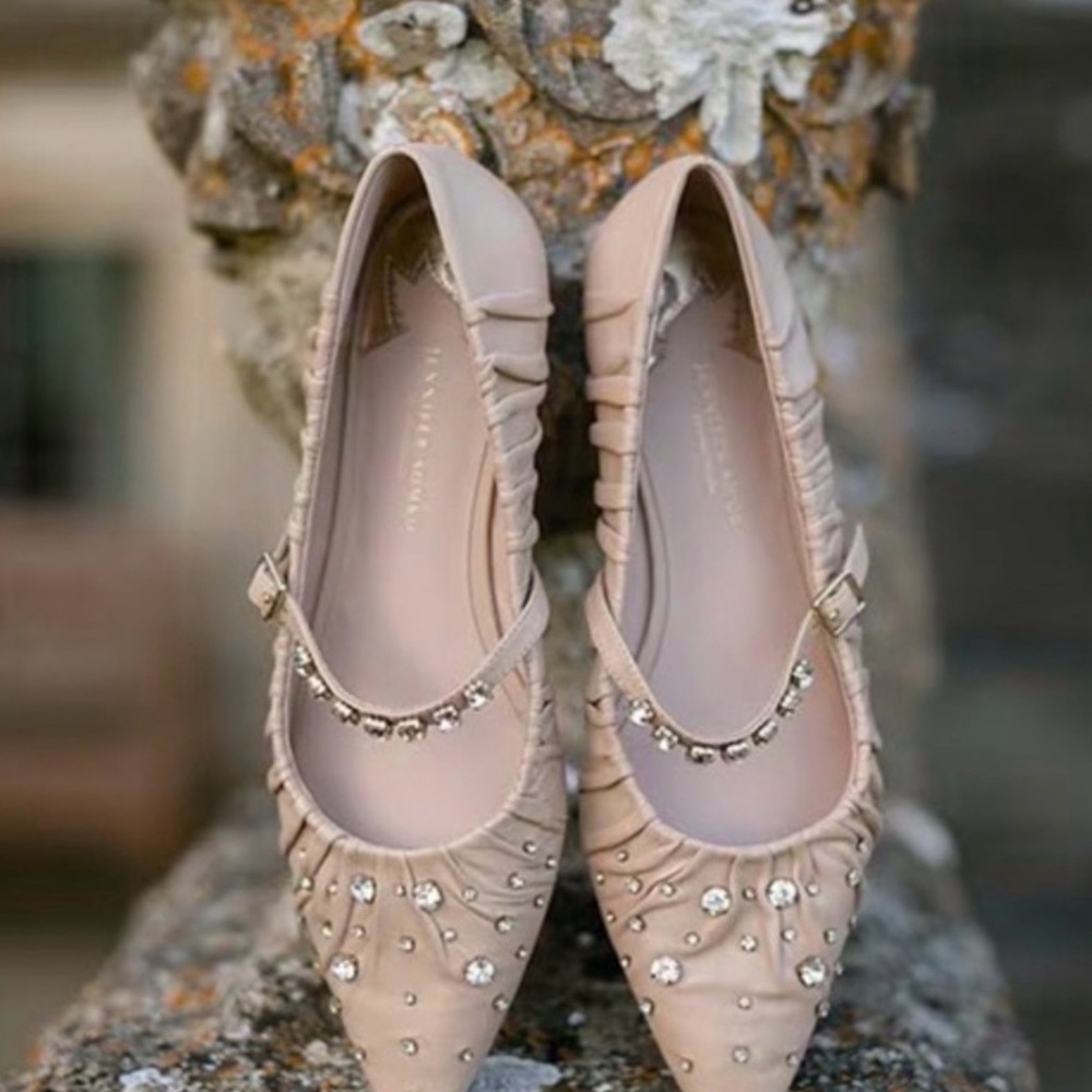Antonio Melani x Jennifer Symko Lyssa Lou Leather Studded Mary Jane Flats